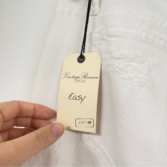 Joes Jeans Vintage Reserve White Distressed Easy Crop Jeans Womens 28 Straight - Picture 8 of 14